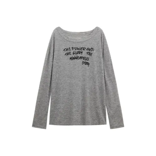 EMDPN Свободный крой Непринужденный стиль Универсальный Длинный рукав Топ Женский