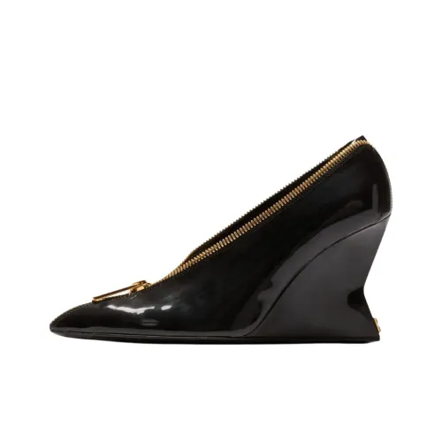 BALMAIN Клин-каблук Высокие каблуки 9,5 см Женские Черный