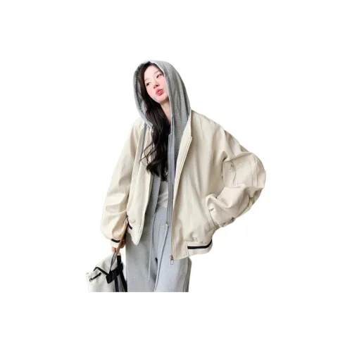 MEXICAN Экрю Женское Короткое Пальто