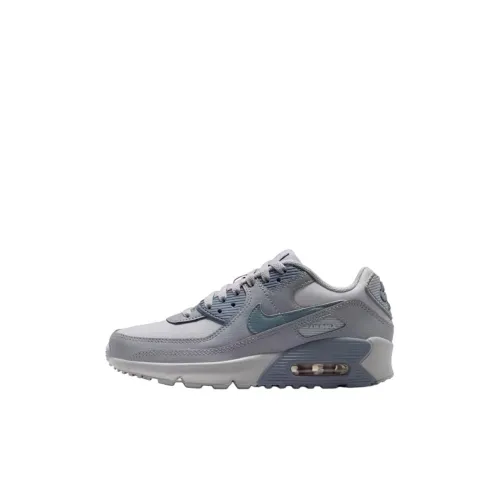 Nike Air Max 90 Low Топ Детские Беговые Кроссовки Серый Синий Унисекс