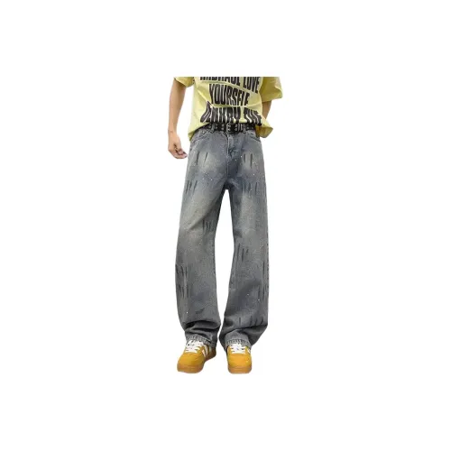 ACHIEVE ACHV Синий Цвет Унисекс Джинсы