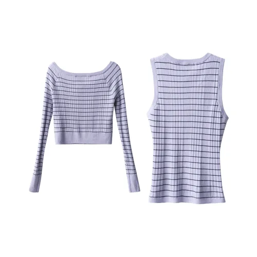 XIMENG Светло-фиолетовый Женский Трикотаж