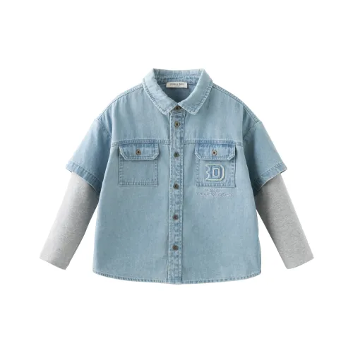 DAVE BELLA Джинсовая синяя детская джинсовая рубашка
