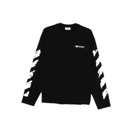 Off Белый Черный Мужские T-рубашки