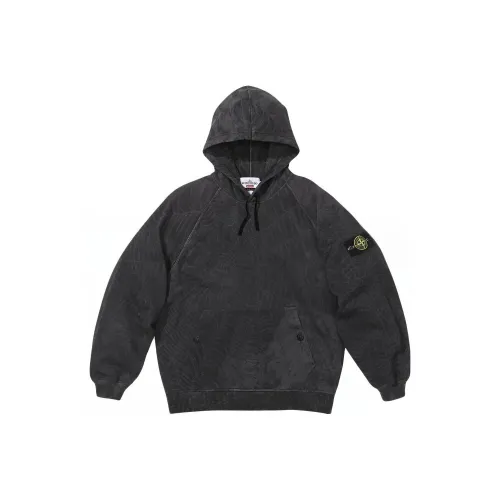 Supreme X STONE ISLAND FW23 Co Бренд Унисекс Свитшоты