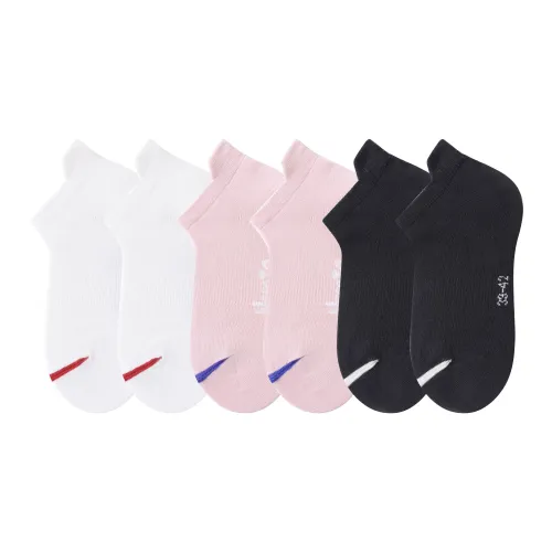 NAVIGARE [6 упаковок] 2 белых + 2 розовых + 2 черных Женские носки без видимого края