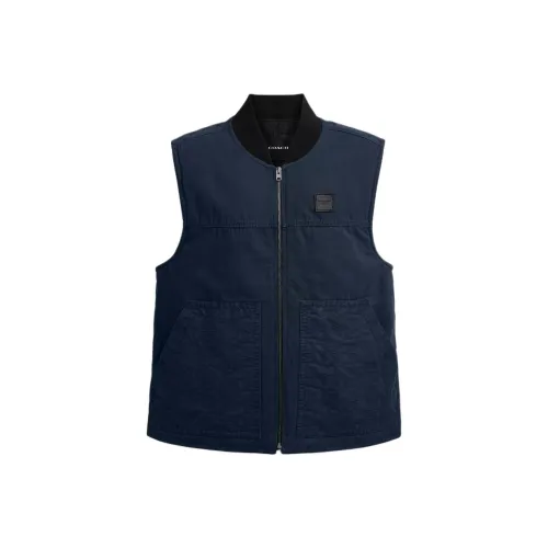 COACH Мужские жилеты морского синего цвета