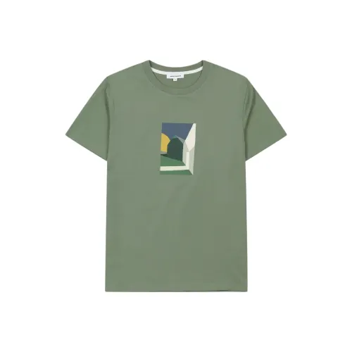 NORSE PROJECTS Шалфейно-зеленая мужская футболка T-рубашка