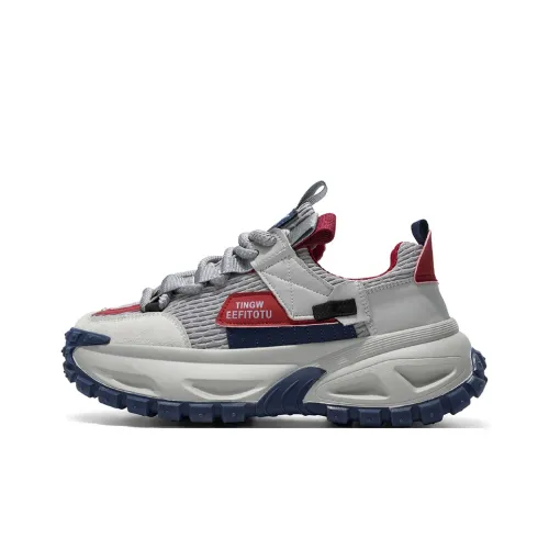 URBAN AUTHENTIC Амортизация Увеличение Высоты Устойчивость к Износу Дышащий Противоскользящий Низкий Топ Толстая Подошва Мужские