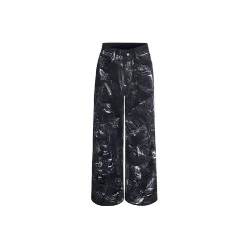 YGHOME OFFICIAL Черные Унисекс Джинсы