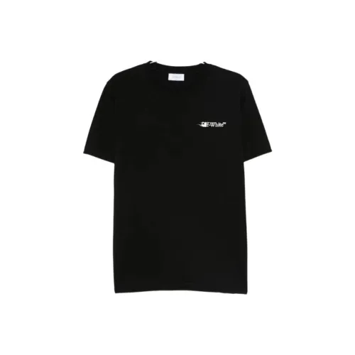 Off Белый Черный Мужские T-рубашки