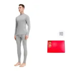 Светло-серый [100% хлопок / Средняя-высокая шея] Минималистский стиль Базовый слой