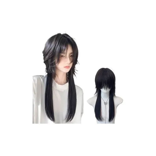 FYOSEE Мужская парик Wolf Tail Wig высокого уровня среднего размера с длиной волос Jellyfish для головы