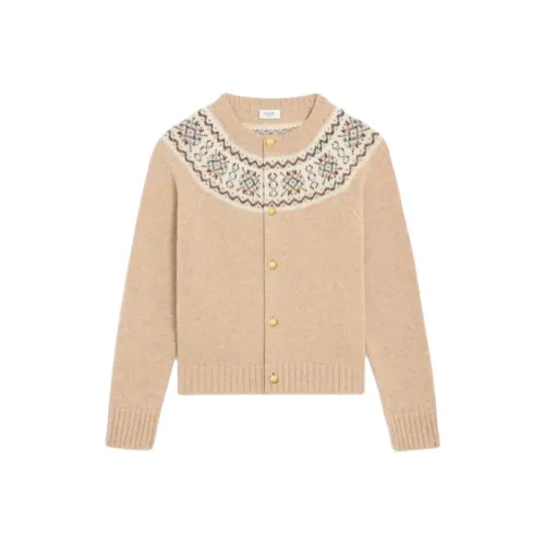 CELINE Светло-верблюжий Мужские Свитера