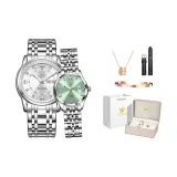 Сырой Белый-Зеленый [Корона Коробка + Браслет + Ожерелье + Ремень]