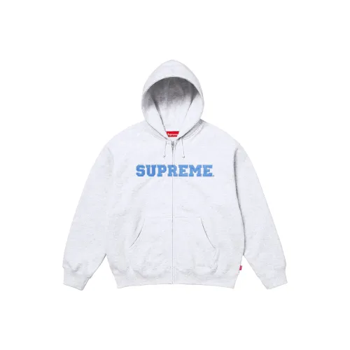 Supreme FW25 WEEK1 Collegiate Аппликация ZIP UP Худи Свитшот Унисекс