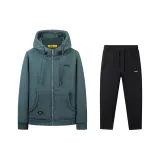 Gray Green + Флисовая подкладка Повседневные штаны