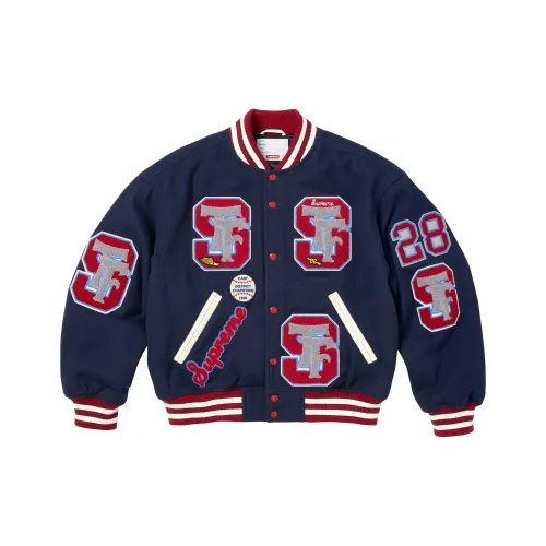 Supreme FW25 Drill Team Varsity Куртка Куртки Пальто Унисекс