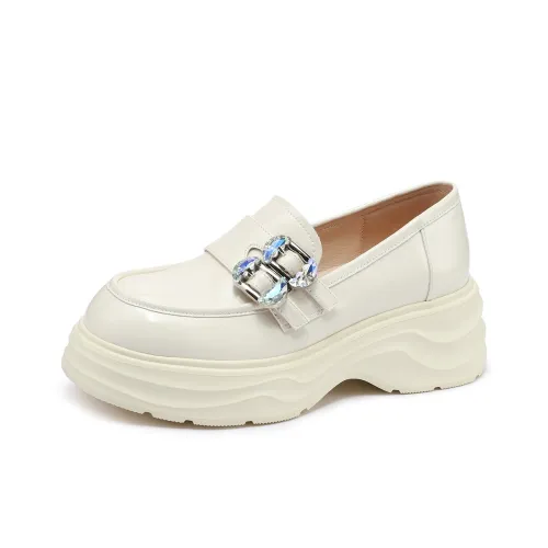 FMM 2025 Fall Преппи стиль Deep Палец Без подкладки Лоферы Стильный And Элегантный Slip Ons Женские