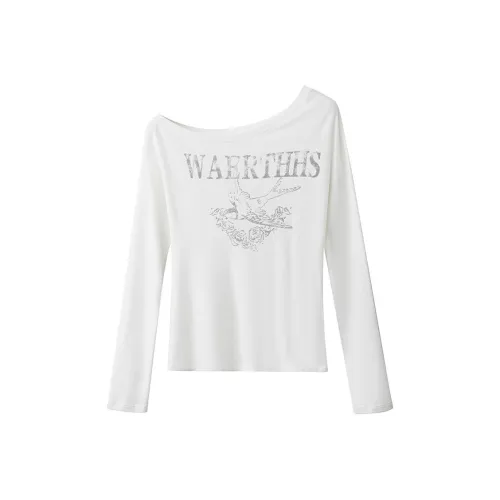 XIMENG Молоко Белый Женский T-Рубашка