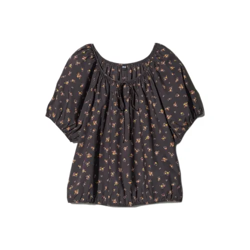 UNIQLO Коричневый Черный Женская Рубашка