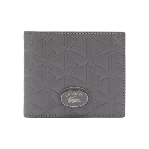 LACOSTE Collaboration Спилок Коровья Кожа Кошелек Средний Мужской Серый