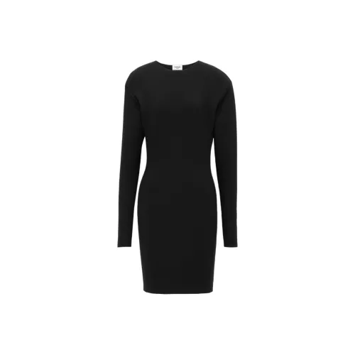 SAINT LAURENT FW25 Длинное Платье с Длинными Рукавами Женское