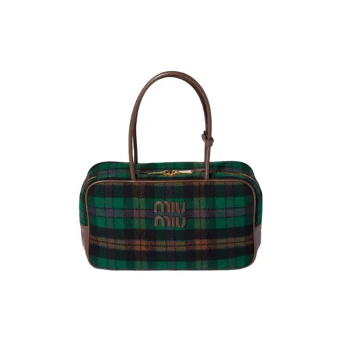 MIU MIU Beau Полиамид Смесь Чистая шерсть Сумка Женская Зеленый Черный