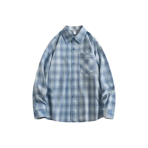 HETINGHOME Синий Унисекс Рубашки