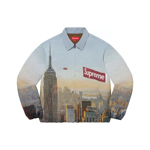 Supreme Осенняя куртка унисекс цвет синий
