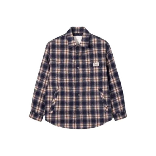 Dunst Клетка Морской Синий Унисекс Рубашки