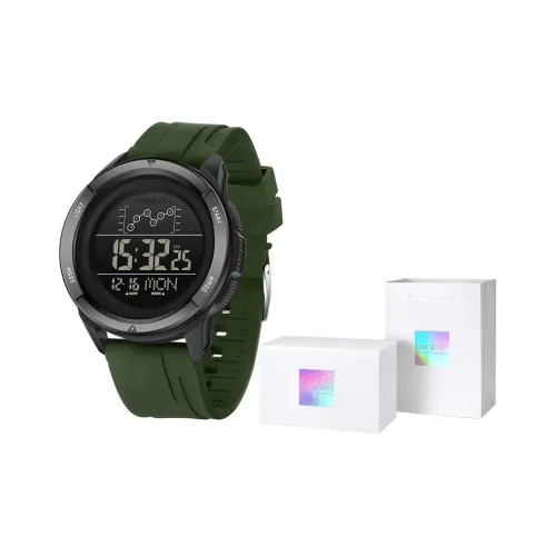 BENKEN Электронные Механические Часы Силиконовый Ремешок Мужские Часы Черный Циферблат