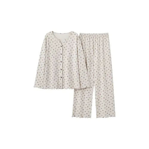 MADALLO Чай Коричневый Женский Пижамный Комплект