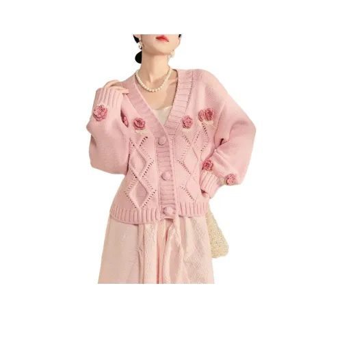 ZVJH Розовый Женский Трикотаж