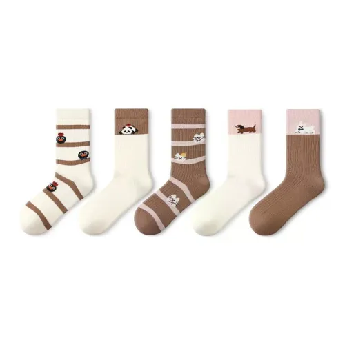 PRIMEET Носки Crew Женские упаковка из 5 пар