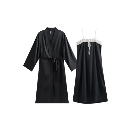 Same Language Ночная сорочка Женские Alocasia Черный