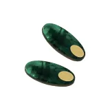 [Jadeite Green] Ацетатная заколка для волос с золотым логотипом (1 пара в наборе)