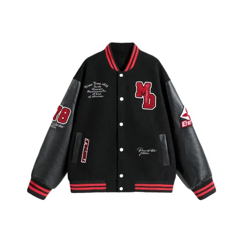 FRLMK Осенний Американский Винтаж Пэчворк Цветовой Блок Длинный Рукав Вышивка Пара Бейсбольная Куртка Унисекс