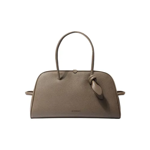 Jacquemus Сумка для боулинга из телячьей кожи женская цвет тауп