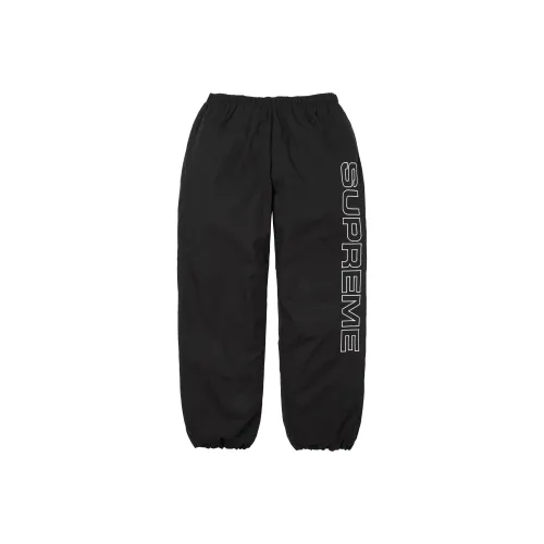 Supreme Spellout Вышитая версия RIPSTOP Track Pants Вязаные Спортивные штаны Унисекс