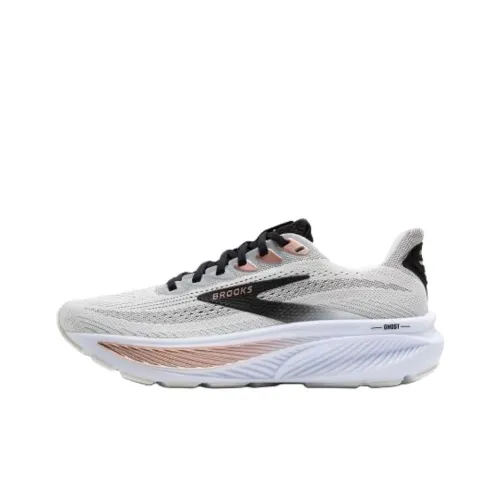 Brooks Ghost 17 Дышащие и Устойчивые Беговые Кроссовки Женские Серый Белый