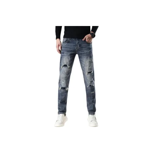 TIANZAN Синий Унисекс Джинсы