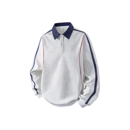 PASOK Длинный рукав Толстовка Парный Без капюшона Старшая школа Студенты Свободный крой Универсальный Модный мужчина Топ Унисекс