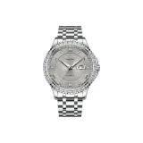 Роман Нержавеющая Сталь Серый Циферблат Стальной Ремешок [Коробка + Ремешок + Регулятор Часов]