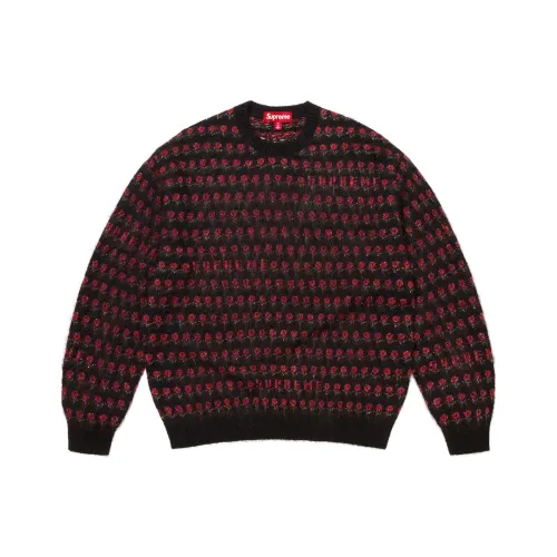 Supreme FW25 WEEK1 Flowers Металлик Свитер Унисекс