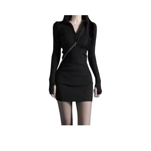 STYUW Длинное платье с длинным рукавом женское