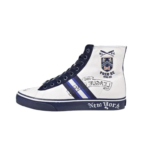 Polo Ralph Lauren Solomon Collegiate High Топ Кеды Мужской Синий Белый