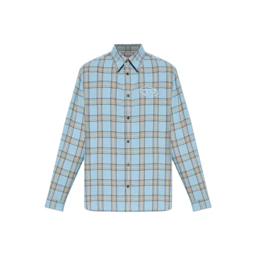DIESEL Blue Men's Shirts DIESEL Синий Мужские Рубашки