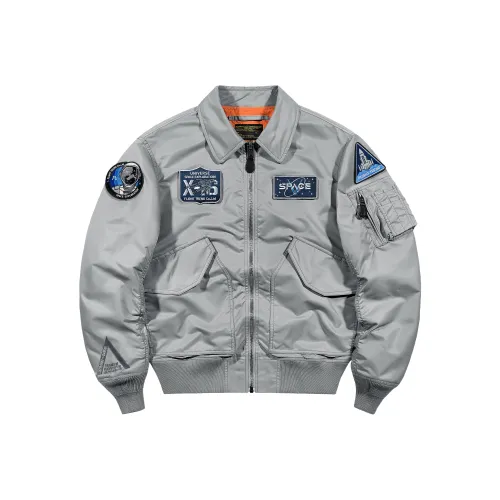 VIP Astronaut Embroidery Badge Lapel Coat Pilot Jacket Unisex