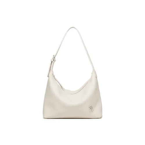 MYTANNER Сумка через плечо из коровьей кожи среднего размера женская черная молочно-белая